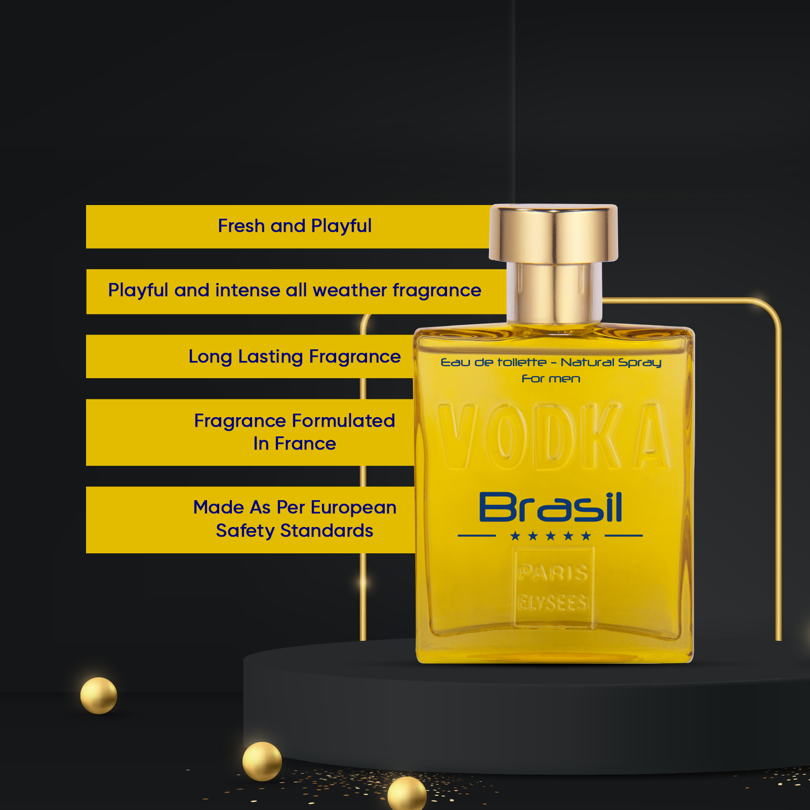 Vodka Brazil Yellow Perfume For Men