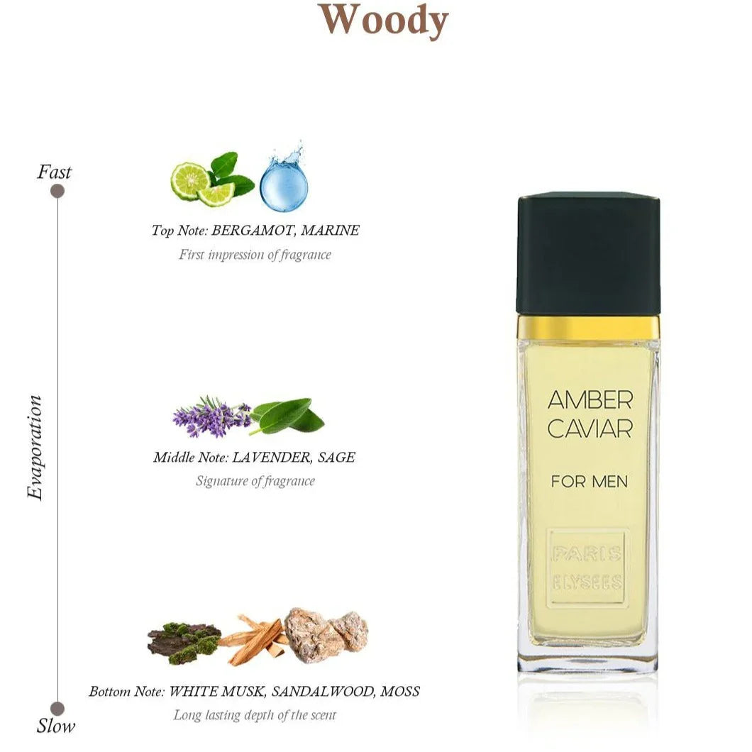 Caviar Amber Perfume For Men - Paris Elysees